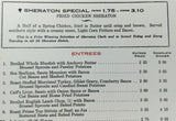 1955 Lunch Dinner Menu Lot SHERATON HOTELS Restaurant Research Kitchen Items