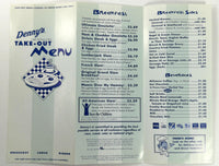 2000 Original Take-Out Menu DENNY'S Restaurants