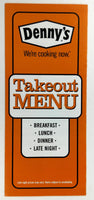 2005 Original Take-Out Menu DENNY'S Restaurants