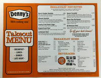 2005 Original Take-Out Menu DENNY'S Restaurants