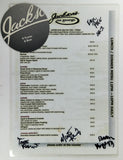 Original Laminated Signed Menu JACKSON'S ON GEORGE Restaurant Sydney Australia