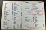 1950's Original Menu VILLAGE NUT CLUB Restaurant Greenwich Village New York City