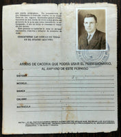 1939 Mexican Hunting & Fishing Permit Torreon Coahuila Mexico Hugo Elmendorf