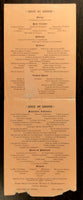 1881 French Cuisine Menu ? New York ? France ? Fleischmann's Vienna Bakery