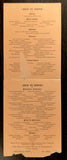 1881 French Cuisine Menu ? New York ? France ? Fleischmann's Vienna Bakery