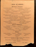 1881 French Cuisine Menu ? New York ? France ? Fleischmann's Vienna Bakery