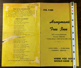 1940's Jail Fare Menu HANGMAN'S TREE INN Restaurant Tarzana California Hang Out