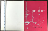 1953 Original Menu WADE PARK MANOR - LINCOLN ROOM Restaurant Cleveland Ohio