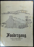 1950's Original Menu FOODERGONG LODGE Restaurant Ephrata Pennsylvania