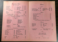 1940's Menu BLANCHE'S KNISH-NASH On The Lake Restaurant Loch Sheldrake New York