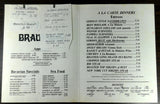 1960's Original Menu SPA BRAUHAUS German Restaurant Ballston Spa New York