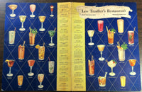 1950's Menu LEW TENDLER'S Restaurant Philadelphia Pennsylvania Cocktail Recipes