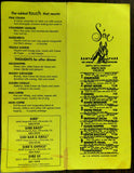1990 Original Menu SIRE Bar & Grill Santa Anita Park Horse Race Riverside CA
