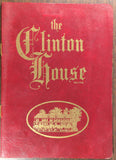 1980's Original Menu THE CLINTON HOUSE Restaurant Clinton New Jersey