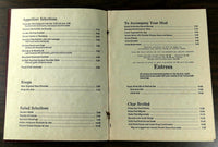 1987 Original Menu THE ACADEMY Restaurant Newtown Pennsylvania