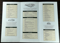 1987 Menu Mailer VELVET TURTLE Restaurant Wally Botello History California