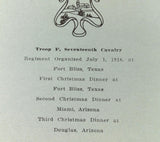 1918 Christmas Dinner Program 17th U. S. CAVALRY TROOP F Camp Harry Jones ROSTER