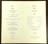 1961 WALL STREET PTS Purchases Sales Tabulating Statler Hilton Dinner Menu NY