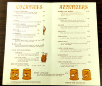 1969 Cocktails Menu Used At SENOR PICO Century City Los Angeles San Francisco CA