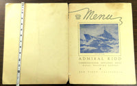 Menu Cover ADMIRAL KIDD Commissioned Officer's Mess Naval Training San Diego CA