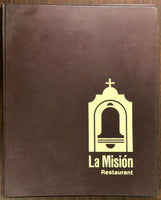 1980's Original Menu LA MISION Hotel Restaurant La Mision Baja Mexico KM 58.5