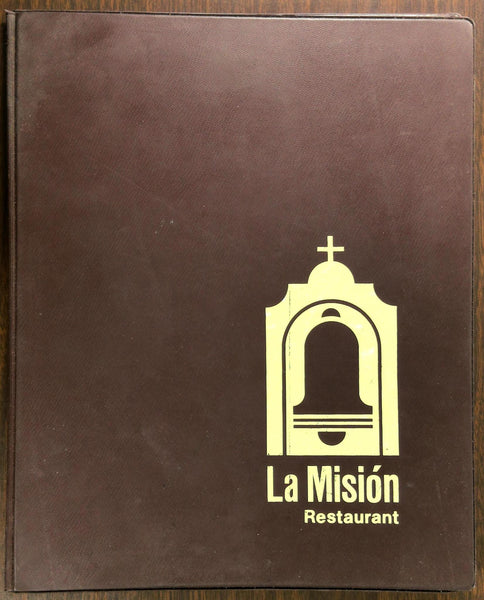 1980's Original Menu LA MISION Hotel Restaurant La Mision Baja Mexico KM 58.5