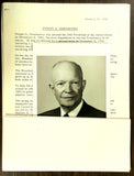 1959 Dwight Eisenhower Information Packet With Photograph Daily Schedule 12-3-58
