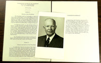 1959 Dwight Eisenhower Information Packet With Photograph Daily Schedule 12-3-58