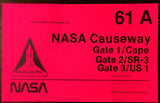 Vintage NASA Space Shuttle Pass & Information Sheet & Map 61A NASA Causeway