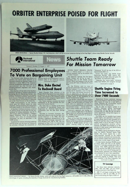 August 11 1977 Los Angeles Div. ROCKWELL INTERNATIONAL NEWS Employee Newsletter