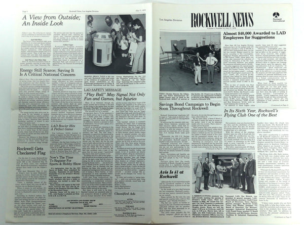 July 17 1978 ROCKWELL INTERNATIONAL NEWS Los Angeles Div. Employee Newsletter