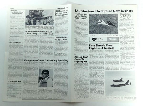 Aug. 29 1977 ROCKWELL INTERNATIONAL NEWS Los Angeles Div. Employee Newsletter