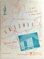 1964 THE GADSDEN HOTEL Restaurant Menu Douglas Arizona