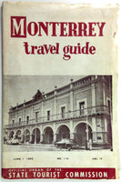 1958 MONTERREY Mexico Travel Tourist Guide Book & Map Hotels Shopping Chareadas