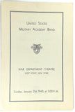 1945 WEST POINT U.S. Military Academy Band War Department Theatre New York