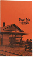 1970's DEPOT PUB Vittles & Spirits Restaurant Menu Franklin Park Illinois