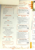 1952 THE NEPTUNE ROOM Earle Restaurant Menu Washington DC Topless Nude Mermaid