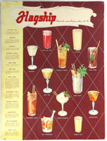 1950's Original Cocktails & Drinks Menu FLAGSHIP RESTAURANT Washington DC