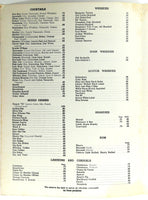 1950's Original Cocktails & Drinks Menu FLAGSHIP RESTAURANT Washington DC