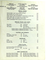 1950's Menu LOUIS PAPPAS Restaurant & Cocktail Lounge St. Petersburg Florida