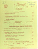1962 Lunch Menu BARANOF HOTEL Restaurant Coffee Shop Juneau Alaska