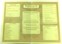 1970's Original Breakfast Menu THE BIG NAPKIN Restaurant Murfreesboro Tennesee