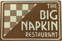 1970's Original Dinner Menu THE BIG NAPKIN Restaurant Murfreesboro Tennesee