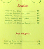 1950's Original Menu SID BEECH'S TAMALE PARLOR Restaurant Vancouver BC Canada
