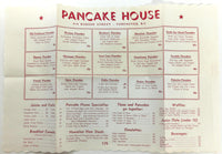 1960's Original Menu Placemat PANCAKE HOUSE Restaurant Vancouver BC Canada