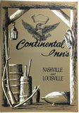 1967 Original Large Menu CONTINENTAL INNS Best Western Nashville Louisville TN