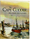 1950's Original Menu THE CAPE CODDER Sea Food Restaurant