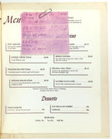 1966 Original Menu THE BUCCANEER Restaurant Pirate Cover