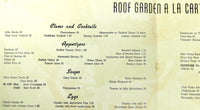 1945 Menu HOTEL ASTOR ROOF GARDEN WWII OPA War Ration New York Mayor LaGuardia