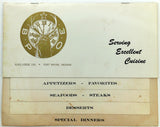 1950's Original Lodge Menu BPOE ELKS #155 Fort Wayne Indiana